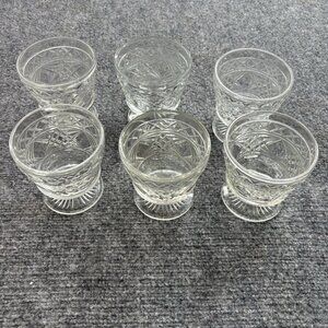 Hazel Atlas Big Top Peanut Butter Short Stemmed Sherbet Glasses 1950's  Set Of 6